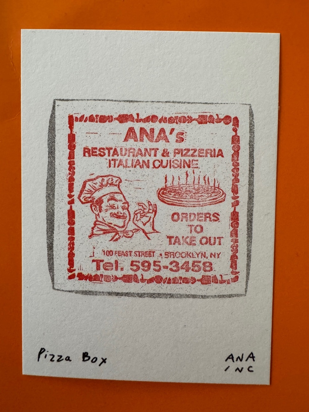 Ana Inciardi Vending Machine NYC Mini Print - Pizza Box